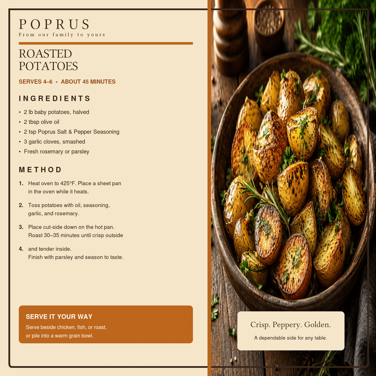 Crispy Salt & Pepper Roasted Potatoes Recipe