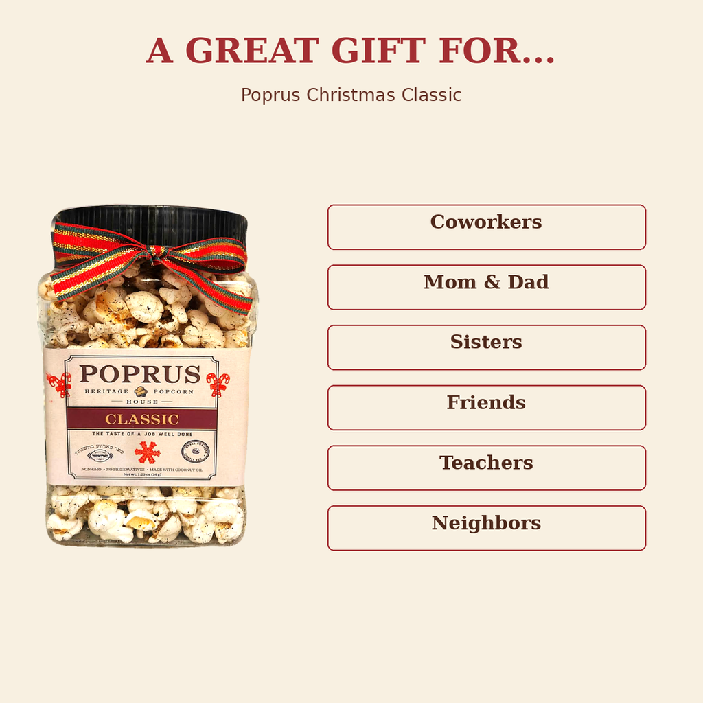 Christmas Classic Popcorn - 1.20 oz Jar + Printable Word Scramble Game