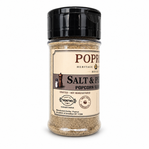 Black & White Pepper Popcorn Seasoning, Salt-Free Cracked Pepper Blend, Kosher, 1.75 oz Shaker