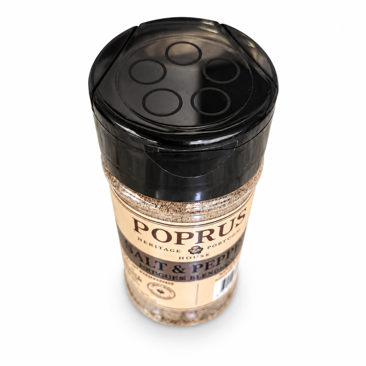 Black & White Pepper Popcorn Seasoning, Salt-Free Cracked Pepper Blend, Kosher, 1.75 oz Shaker