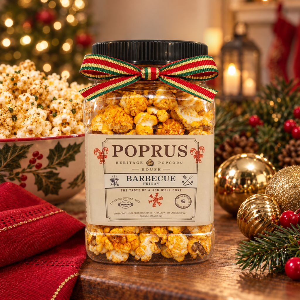 Christmas Barbecue Friday Popcorn - 1.20 oz Jar + Printable Popcorn Trail Board Game