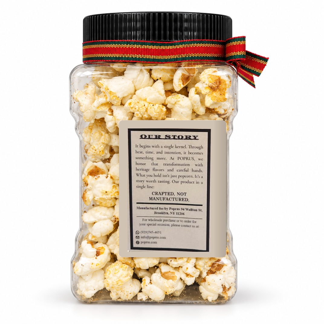 Christmas Butter Popcorn - 1.20 oz Jar + Printable Crossword Game