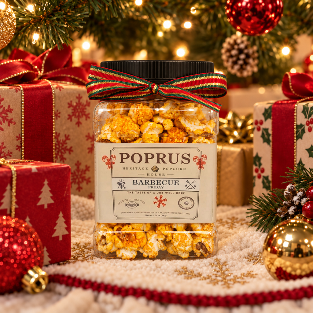 Christmas Barbecue Friday Popcorn - 1.20 oz Jar + Printable Popcorn Trail Board Game