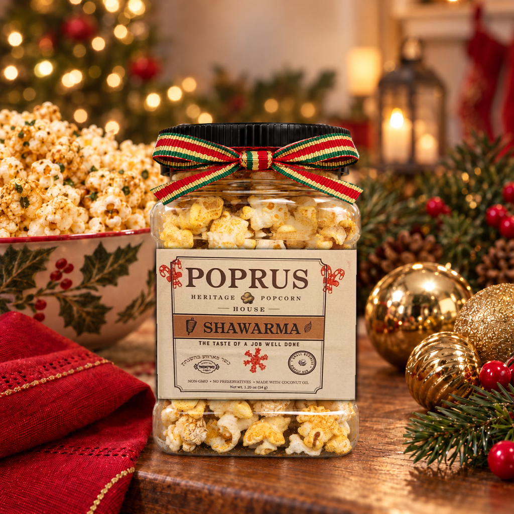 Christmas Shawarma Popcorn - 1.20 oz Jar + Printable Bingo Game