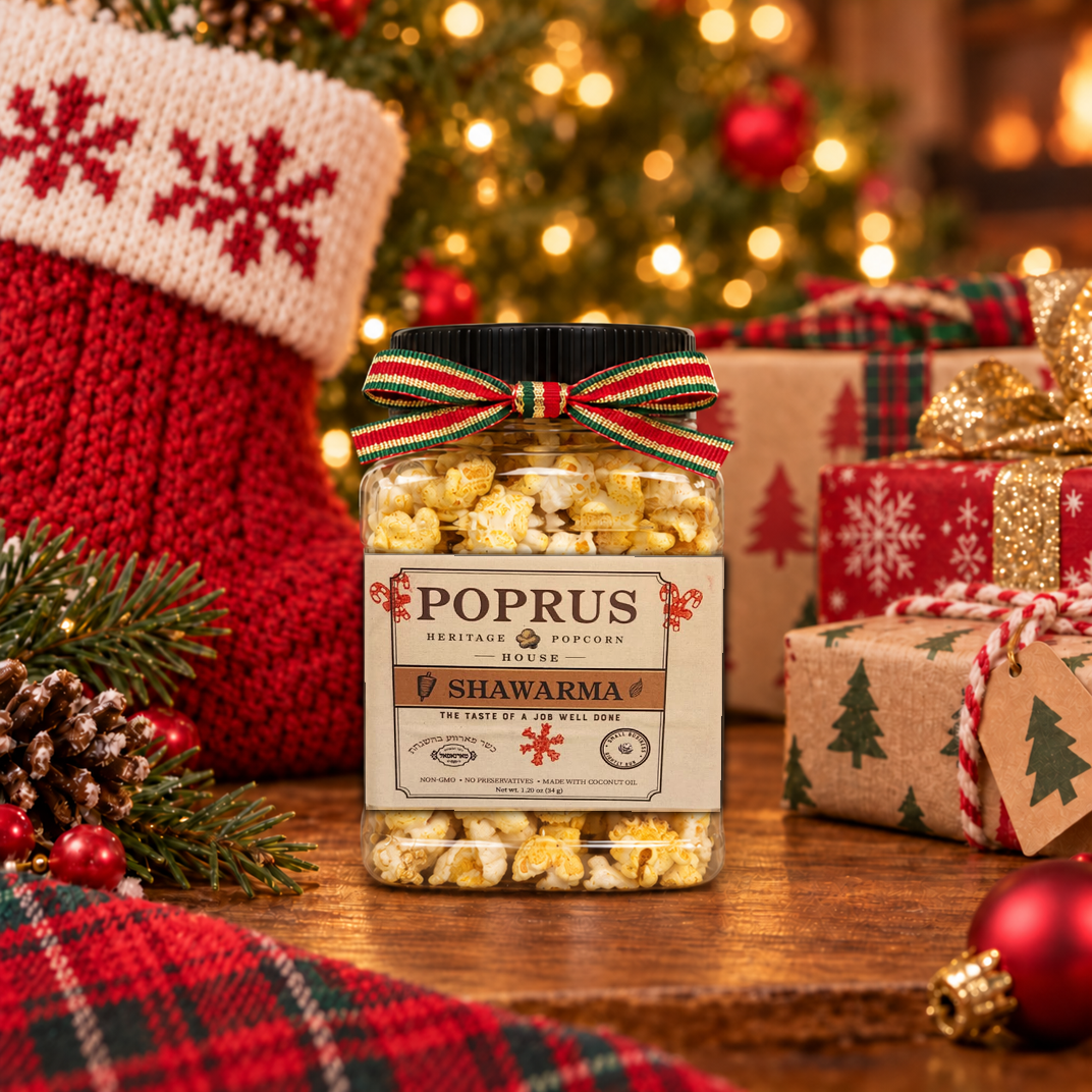 Christmas Shawarma Popcorn - 1.20 oz Jar + Printable Bingo Game