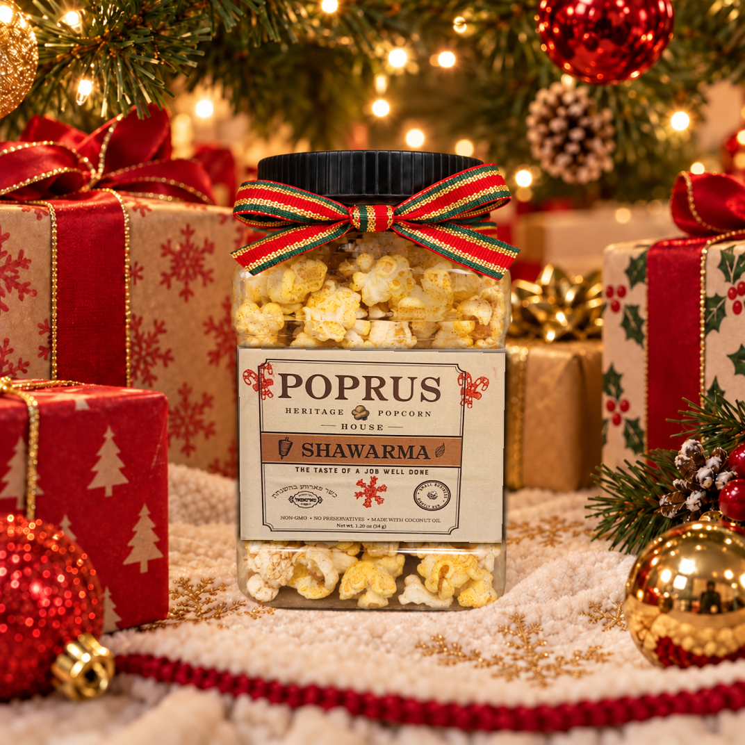 Christmas Shawarma Popcorn - 1.20 oz Jar + Printable Bingo Game