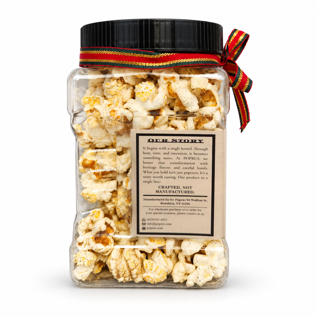 Christmas Salt & Pepper Popcorn - 1.20 oz Jar + Printable Word Search Game