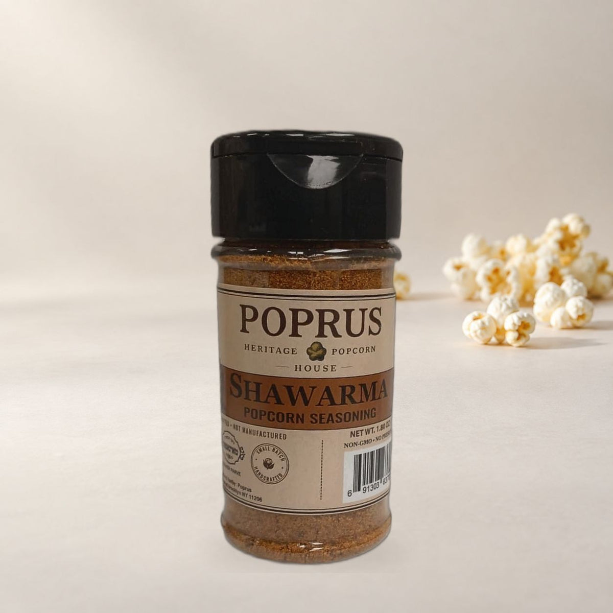 Shawarma Seasoning for Popcorn, Chicken & Fries, Kosher Spice Blend, 1.80 oz Shaker