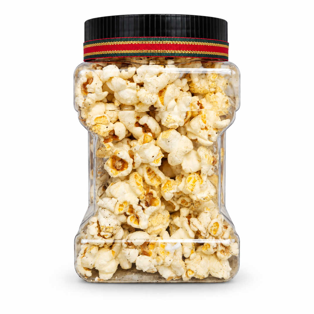 Christmas Salt & Pepper Popcorn - 1.20 oz Jar + Printable Word Search Game