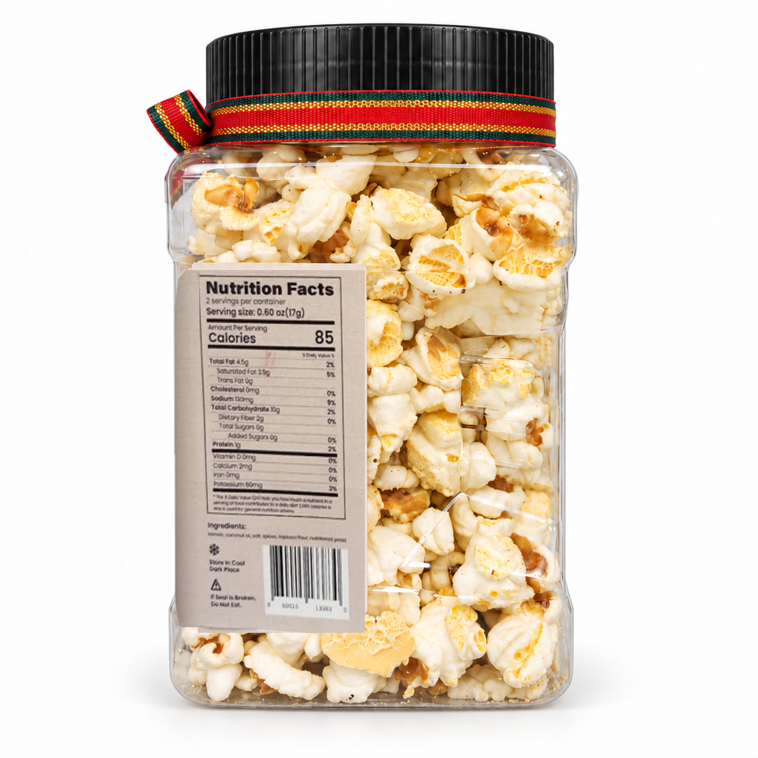 Christmas Butter Popcorn - 1.20 oz Jar + Printable Crossword Game
