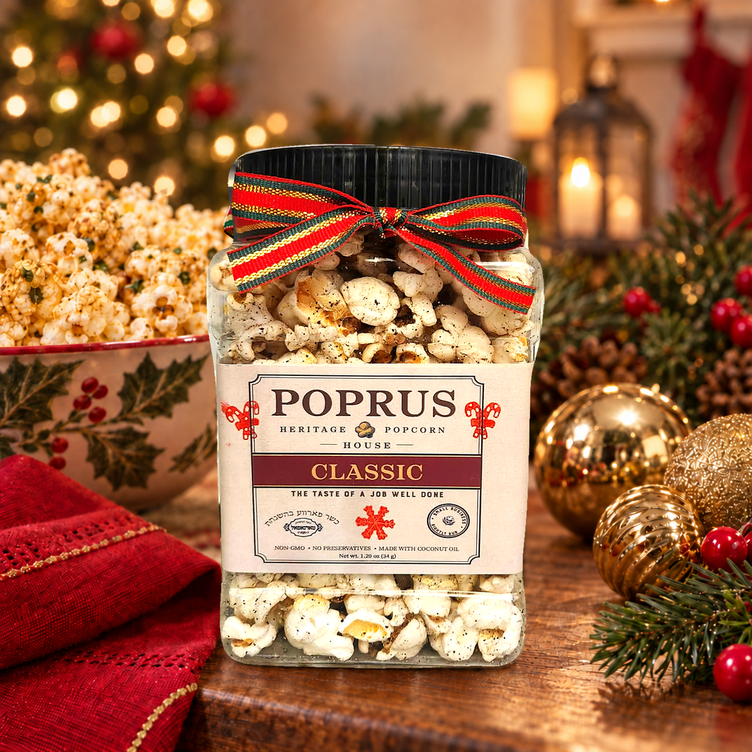 Christmas Classic Popcorn - 1.20 oz Jar + Printable Word Scramble Game