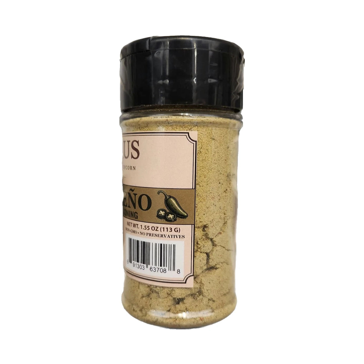 Jalapeno Popcorn Seasoning, Spicy Garlic Jalapeno Topping, Kosher, 1.55 oz Shaker