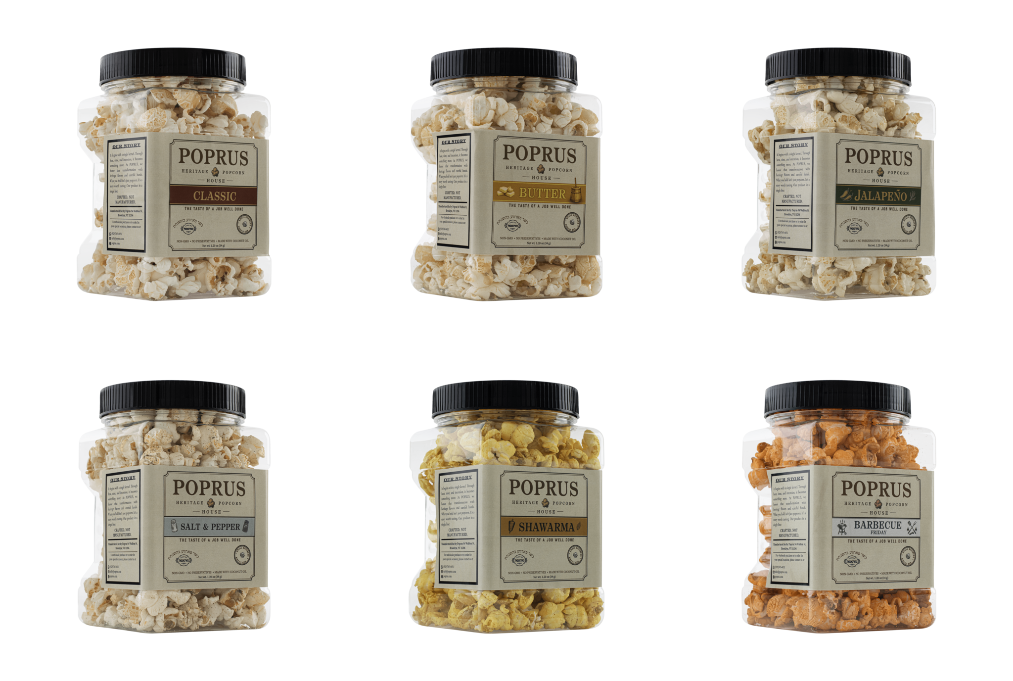 6-Flavor Popcorn Sampler - 6 x 1.20 oz
