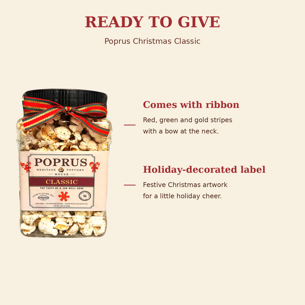 Christmas Classic Popcorn - 1.20 oz Jar + Printable Word Scramble Game